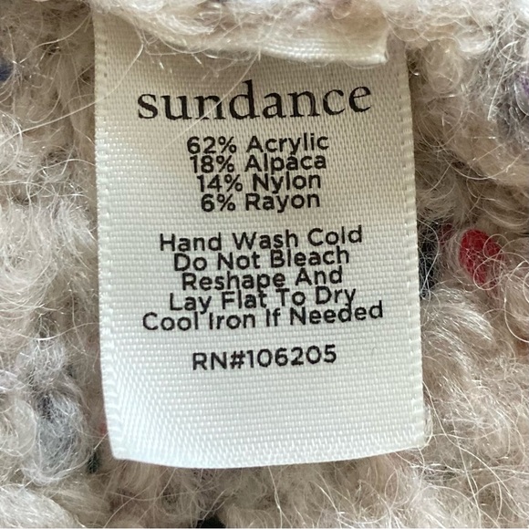 Sundance Acrylic + Alpaca Blend Boucle Knit Sleeveless Shawl Collar Cardigan - Picture 5 of 7